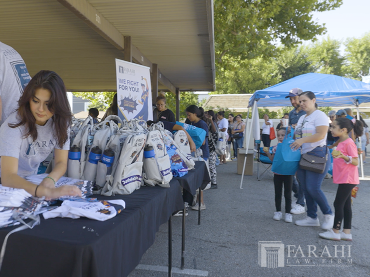 Farahi Law Firm Back To School Event