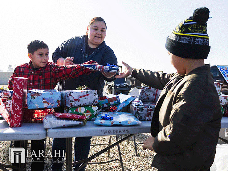 farahi law firm christmas toy drive