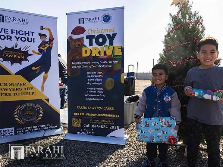 farahi law firm christmas toy drive