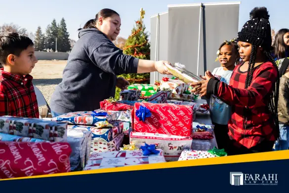 farahi law firm christmas toy drive