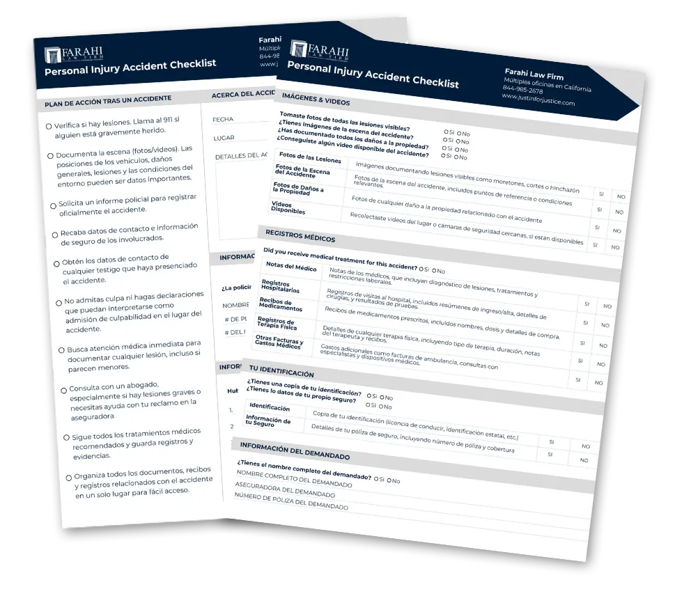 Post Accident Checklist ES